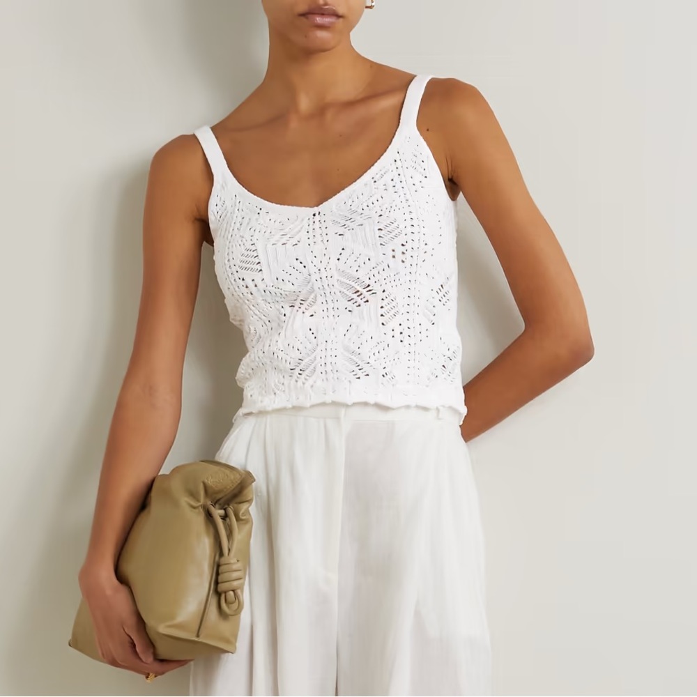 Vince crochet knit tank top
